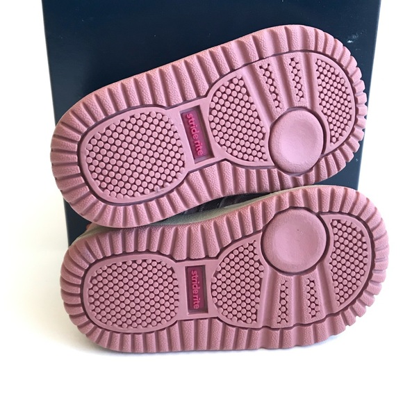 Stride Rite SPROUT Toddler Girl size 4.5M ROSEY SUEDE Pink Lace-Up Sneaker Shoes - Picture 5 of 7